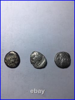 Lot De 3 Deniers Gaulois En Argent