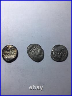 Lot De 3 Deniers Gaulois En Argent