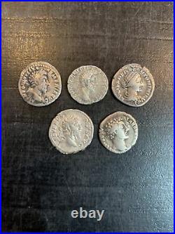 Lot De 5 Deniers Romains