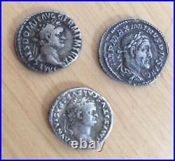 Lot de 3 deniers romains roman coin empereurs Titus, Maximus, Domitien