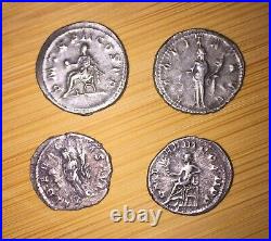 Lot de 4 deniers monnaies romaines roman coins Geta et autres qualité +++