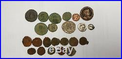 Lot monnaie romaine, numus, denier, obole, bronze au taureau et a l'aigle