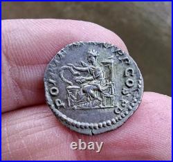 Macrin Macrinus, denier PONTIF MAX TR P COS PP, très belle qualité