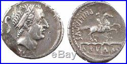 Marcia, denier, Rome, 56 av JC, Roi Arcus, AQVA (MAR) 68