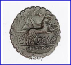 Monnaie, République Romaine, Denier serratus, Aurelia, Argent, 118 Ac, Narbonne