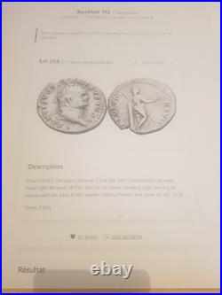Monnaie Romaine Denier Titus 2,89g Argent