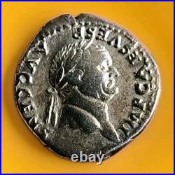Monnaie Romaine Denier Vespasien Maxime Pontif