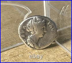 Monnaie Romaine-FAUSTINA II-161/175 ap JC-denier-revers AETERNITAS-argent