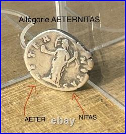 Monnaie Romaine-FAUSTINA II-161/175 ap JC-denier-revers AETERNITAS-argent