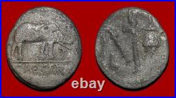 Monnaie Romaine Jules César Denier, Éléphant, Italie, TB, R1 500DJC1