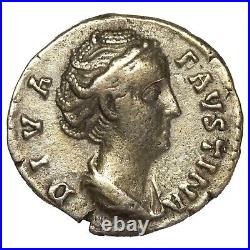 Monnaie romaine FAUSTINE MÈRE Denier revers Augusta après 148 RIC. 362 argent