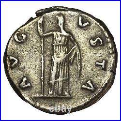 Monnaie romaine FAUSTINE MÈRE Denier revers Augusta après 148 RIC. 362 argent