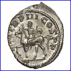 Monnaie romaine GORDIEN III Denier 240 revers Gordien à cheval RIC. 81 argent SUP
