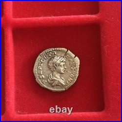 Monnaie romaine Geta Denier Rome Argent 3,34 Gr 1,8 Cm