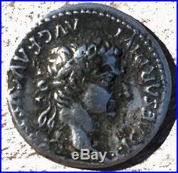 Monnaie romaine, Tibère, Denier, Lyon Lugdunum, TTB, Argent