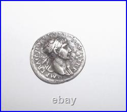 Monnaie romaine de Trajan. Denier en argent