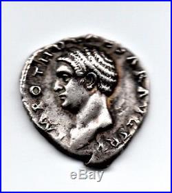 Monnaie romaine denier OTHON argent, portrait rarissime à gauche