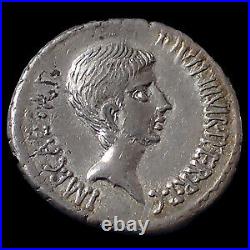 Octave, Octavius, Octavian, denier atelier indéterminé (Italie) vers 37 avant