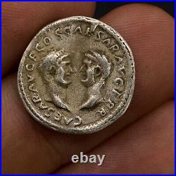 Pièce Argent Antique Beau Romain Empire Vespasien 69-79 Denier D'Argent 70, Ar