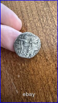 Piece romaine Denier Antique en Argent Ti Veturius Denarius Rome (137 av J. C)