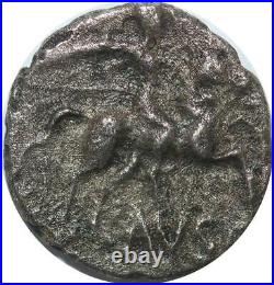 R2513 Fake Roman Republic Denier Anonymes 211-202 BC Casqué Cheval Droite Silver