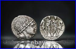 RÉPUBLIQUE ROMAINE. Lucius. MEMMIUS. Denier. Rome 109-108 BC. Anv. / X
