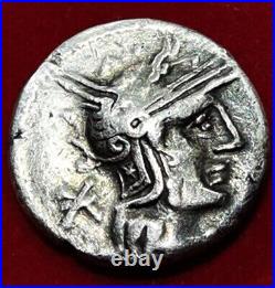 REPUBLIQUE ROMAINE MARCIA Denier 129 av J-C ROME revers Cavalier galopant REPUBLIQUE ROMAINE MARCIA Denier 129 av J-C ROME revers Cavalier galopant