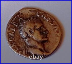 RRR denier argent de empereur GALBA 68 / 69 revers ROMA à regardant à gauche