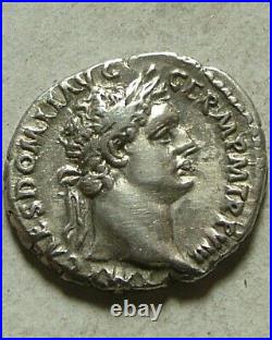 Rare Ancien Romain Pièce Argent Domitien 88 Ad Denier D'Argent Athena Minerva