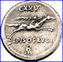République romaine Calpurnius Piso Frugi Denier 90 BC Rome