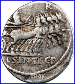 République romaine L. Sentius Denier 101 BC Rome