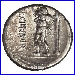 République romaine MARCIA Denier 82 BC satyre Marsyas colonne CRR. 737 (2) argent