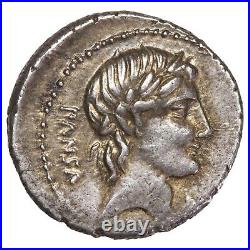République romaine VIBIA Denier 90 BC Apollon Minerve Quadrige CRR. 684(1) argent