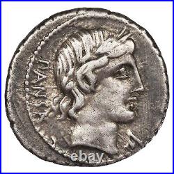 République romaine VIBIA Denier 90 BC Apollon Quadrige argent B. 2 RRC. 342 /5b