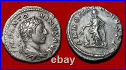 Roman Coin Elagabal Denier, Annona, Rome, TTB+ 85DEL1 Roman Coin Elagabal Denier, Annona, Rome, TTB+ 85DEL1