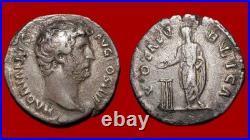 Roman Coin Hadrien Denier, l'Empereur, Rome, TTB+/TTB, R1 120DH1