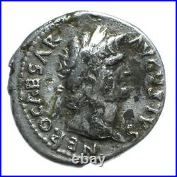 Rome Antique Néron denier Rome fourré Vesta