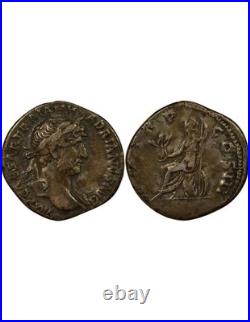 Rome Empire Hadrien Denier Argent, Roma Assise 123 Rome