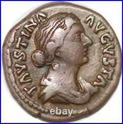 S4005 Denier Faustina Augusta Ivnoni Reginae Rome 147-176 Silver M offer