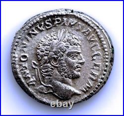 SC. Rome Empire Caracalla. Denier 214 Ap. J. C. EBC-/MBC+. Argent 3,73 g
