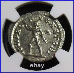 Severus Alexander, Comme Augustus Ad 222-235 Ar Denier (20mm, 6h). NGC Choix Au