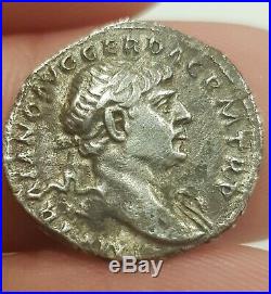 Silver Roman Coin Denarius Trajanus Denier Trajan