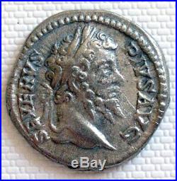 Superbe Denier Argent au LION CARTHAGE, monnaie romaine, roman coin
