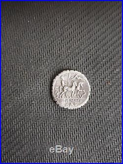 Superbe Denier de République Serratus Memmia +100 Argent Silver romain coin SUP