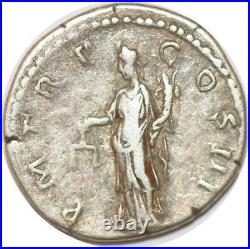T9748 Hadrian Denier Denarius AD 117-138 Rome TRAIAN HADRIANVS AVG Silver FO
