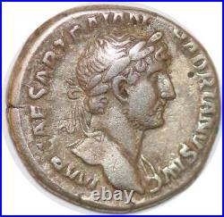 T9748 Hadrian Denier Denarius AD 117-138 Rome TRAIAN HADRIANVS AVG Silver FO