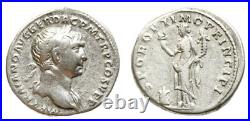 TRAJAN 97-117, denier Rome, 103-111. Peu courant avec l'autel au revers TRAJAN 97-117, denier Rome, 103-111. Peu courant avec l'autel au revers