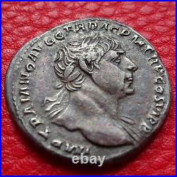 Très beau Denier de Trajan OPTIMO, roman coin, monnaie romaine
