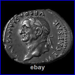 VESPASIANUS, VESPASIEN, denier Rome en 77-78, COS VIII Mars, 16x20mm, 3,42 grms
