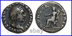 VITELLIUS Denier CONCORDIA P R +69 ROME RCV. 2196